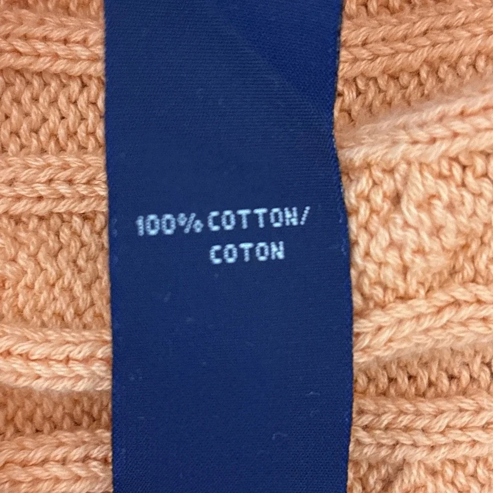 Woman's‎ Ralph Lauren Golf Peach Cable Knit Sleeveless Cotton Vest